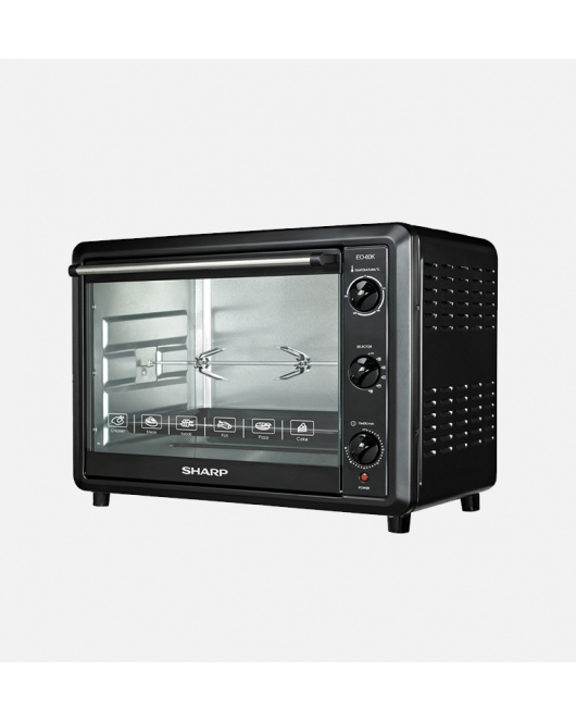 SHARP Electric Oven 60 Litre , 2000 Watt in Black Color With Grill and Fan EO-60K-2