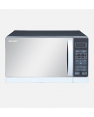 (SHARP Microwave Solo 20 Litre, 800 Watt in Silver Color With 6 Cooking Menus R-20MR(S