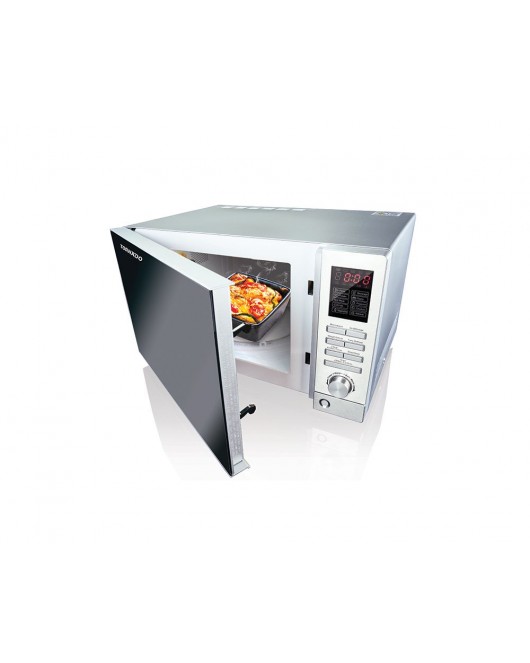 TORNADO Microwave Grill 25 Litre, 900 Watt in Silver Color With Grill and 8 Cooking Menus TM-25S