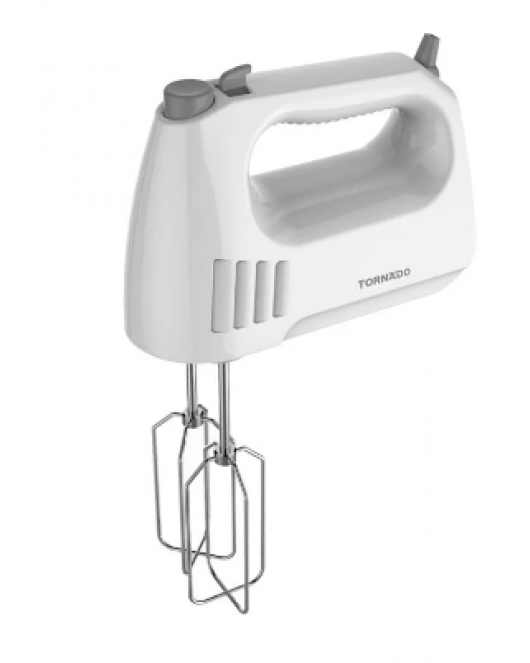 TORNADO Hand Mixer 300 Watt With 4 Speeds and Turbo Speed In White Color HM-300T