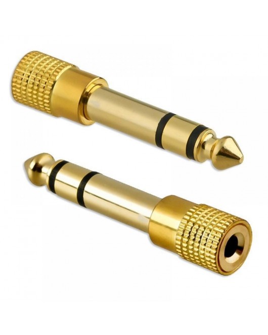 Converter 6.5 Male To 3.5 F Gold