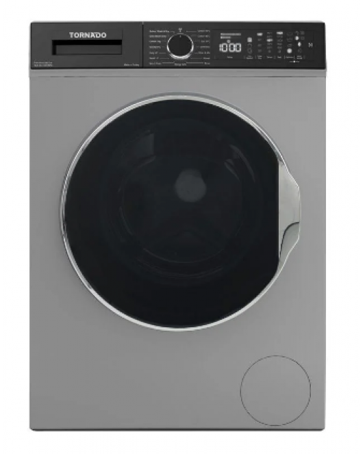 TORNADO Washing Machine Fully Automatic 10 Kg, 6 Kg Dryer, Silver TWV-FN1014SLDA