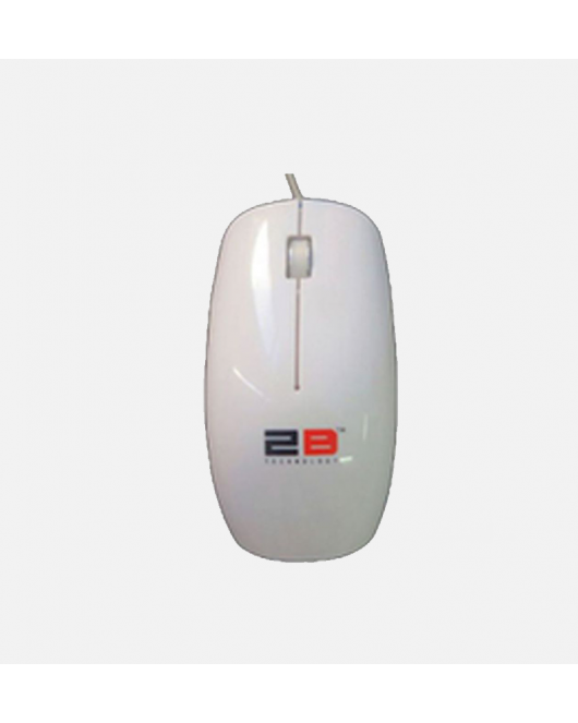 2B (MO17W) Optical Wired Mouse Piano Finishing - White