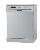 SHARP Dishwasher 15 Person, 60 cm, Digit, 8 Programs, Silver QW-V815-SS2