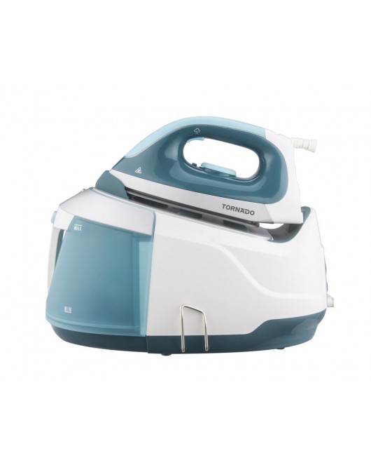 TORNADO Digital Steam Generator Iron 2400 Watt With Ceramic Soleplate In Turquoise x White Color TSS-2400D
