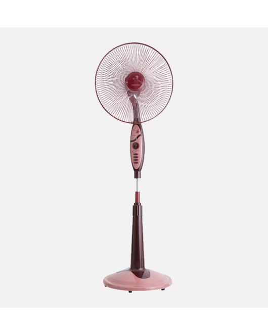 TORNADO Stand Fan 16 Inch With 4 Plastic Blades and 3 Speeds In Grey Or Maroon Color EFS-64