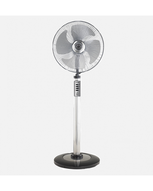 TOSHIBA Stand Fan 16 Inch With 4 Plastic Blades and 3 Speeds In Silver Stainless-Steel Color EFS-84