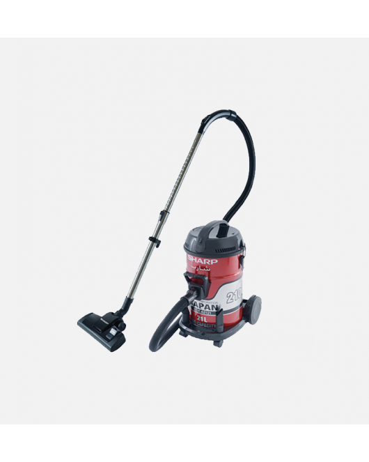 SHARP Pail Can Vacuum Cleaner 2100 Watt In Red Color With Cloth Filter EC-CA2121-X