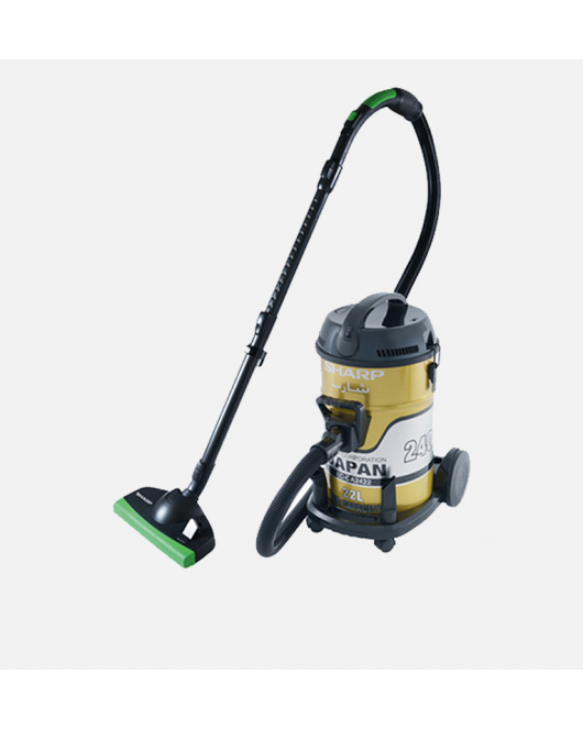 SHARP Pail Can Vacuum Cleaner 2400 Watt In Gold Color With Cloth Filter EC-CA2422-X