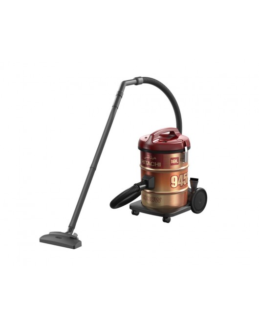 HITACHI Pail Can Vacuum Cleaner 2000 Watt In Red x Gold Color With Cloth Filter CV-945F 220CE WR