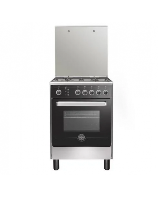 LA GERMANIA Freestanding Cooker 60 x 60 cm 4 Gas Burners In Stainless x Black Color 6N80GRB1X4AWW