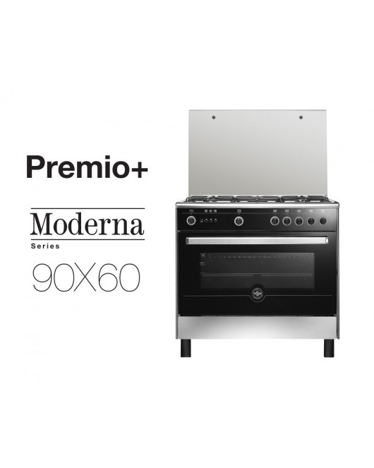 LA GERMANIA Freestanding Cooker 90 x 60 cm 5 Gas Burners In Stainless Steel Color 9M10GUB1X4AWW