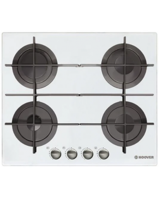 HOOVER Built-In Hob 60 x 60 cm 4 Gas Burners In White Glass Color HGV64STCGW