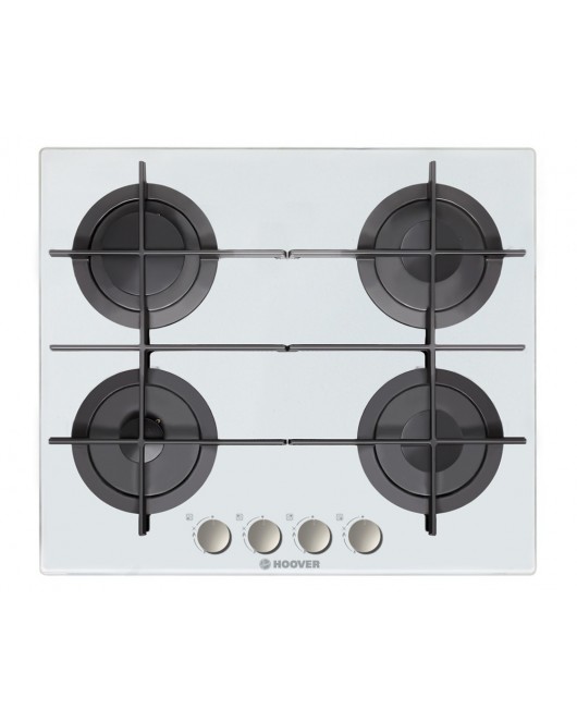 HOOVER Built-In Hob 60 x 60 cm 4 Gas Burners In White Glass Color HGV64SMTCGW