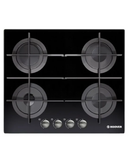 HOOVER Built-In Hob 60 x 60 cm 4 Gas Burners In Black Glass Color HGV64STCGB