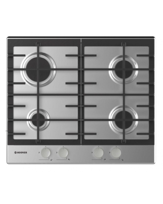 HOOVER Built-In Hob 60 x 60, 4 Gas Burners, Stainless HHG6BRMX