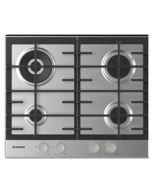 HOOVER Built-In Hob 60 x 60, 4 Gas Burners, Stainless HHG6BR4MX