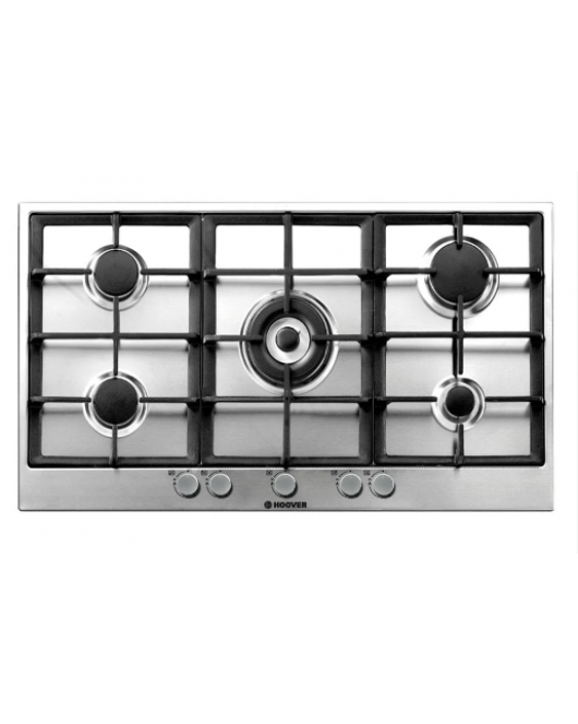 HOOVER Built-In Hob 90 x 60, 5 Gas Burners, Stainless HG953/1SXGH
