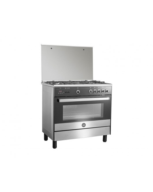 LA GERMANIA Freestanding Cooker 90 x 60 cm 5 Gas Burners In Stainless x Black Color 9M10G4A1X4AWW