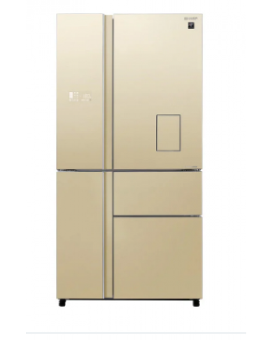  SHARP Refrigerator Inverter Digital Advanced No Frost 650 Liter , 5 Glass Doors In Champagne Color SJ-FSD910N-CH