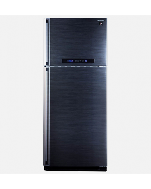 (SHARP Refrigerator Digital No Frost 385 Liter , 2 Doors In Black Color With Plasmacluster SJ-PC48A(BK