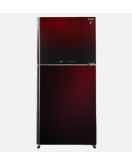  SHARP Refrigerator Inverter Digital No Frost 450 Liter , 2 Glass Doors In Red Color SJ-GV58G-RD