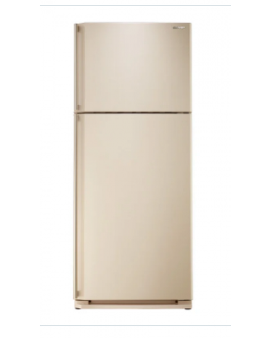  SHARP Refrigerator Digital No Frost 450 Liter, 2 Doors In Beige Color With Plasmacluster SJ-PC58A(BE)