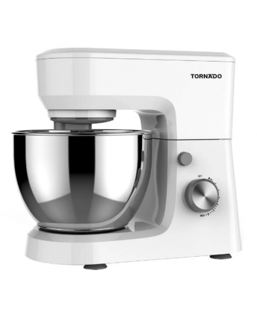 TORNADO Kitchen Machine 600 Watt With 4 Liter Stainless Steel Bowl In White Color SM-600T