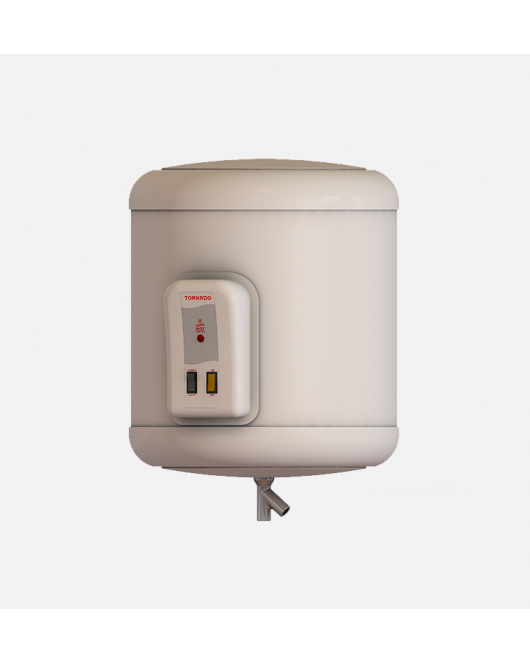 TORNADO Electric Water Heater 35 Litre In Off White Color With LED Lamp Indicator EHA-35TSM-F