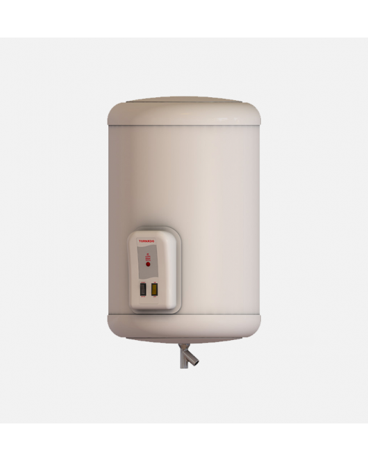 TORNADO Electric Water Heater 65 Litre With LED Lamp Indicator In Off White Color EHA-65TSM-F