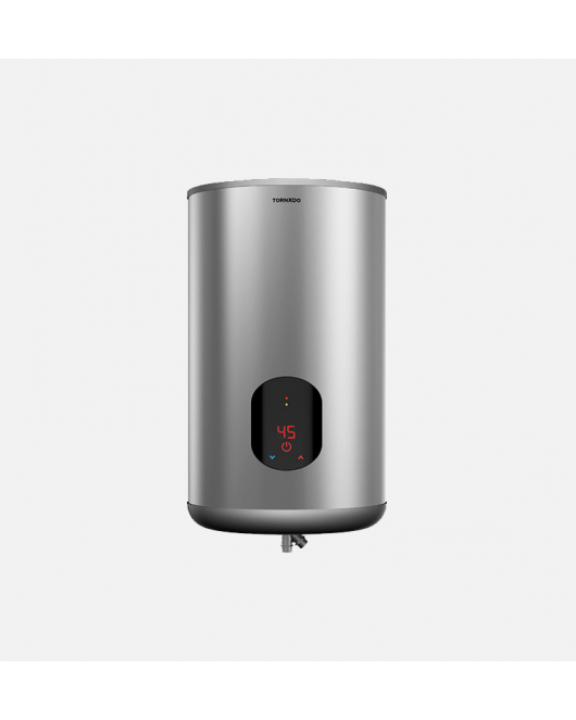 TORNADO Electric Water Heater 65 Litre With Digital Screen In Silver Color EWH-S65CSE-S