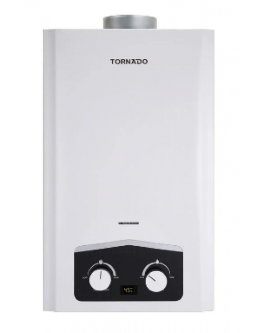 TORNADO Gas Water Heater 10 Liter, Digital, Natural Gas, White GH-MP10N-A
