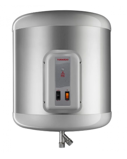 TORNADO Electric Water Heater 65 Liter, LED Lamp, Silver EHA-65TSM-S