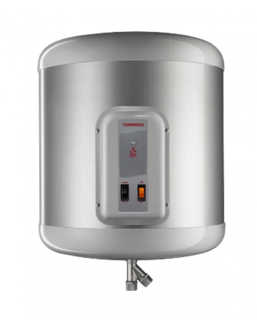 TORNADO Electric Water Heater 45 Liter, LED Lamp, Silver EHA-45TSM-S